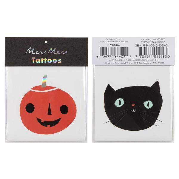 Pumpkin and Cat Tattoos