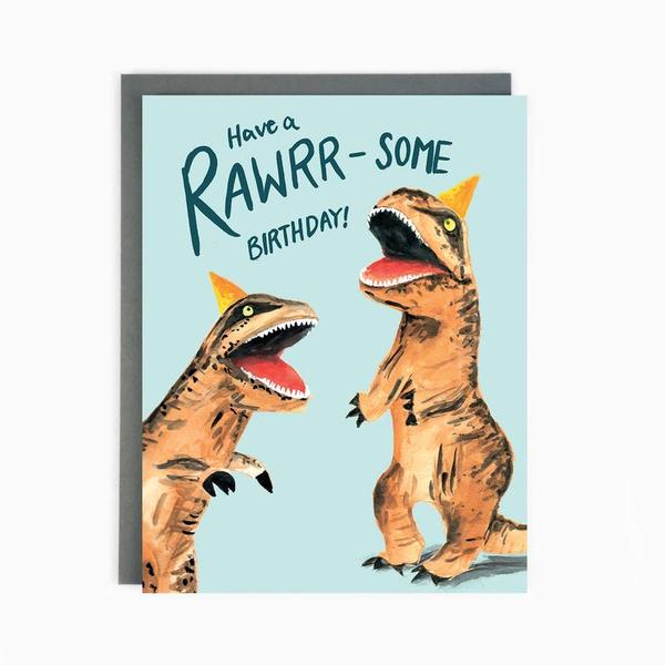 Have a Rawrr-some Birthday! T Rex Dino Card
