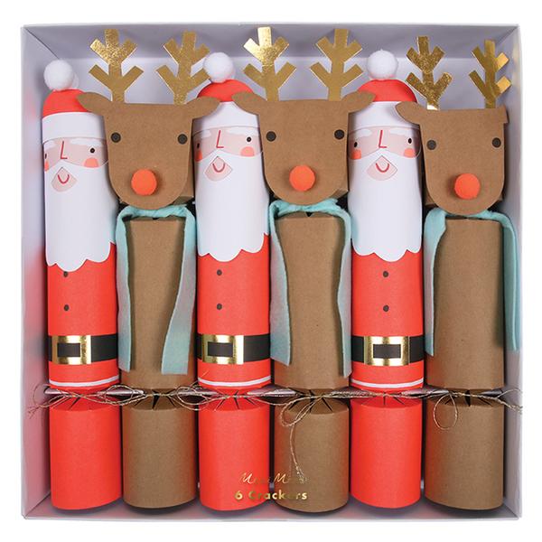Reindeer and Santa Large Christmas Crackers