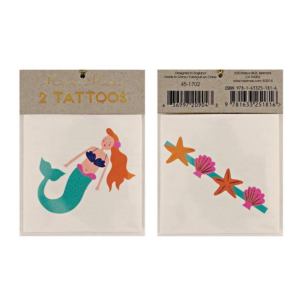 Mermaid and Sea Shells Tattoo