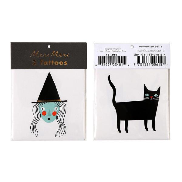 Witch and Cat Tattoos
